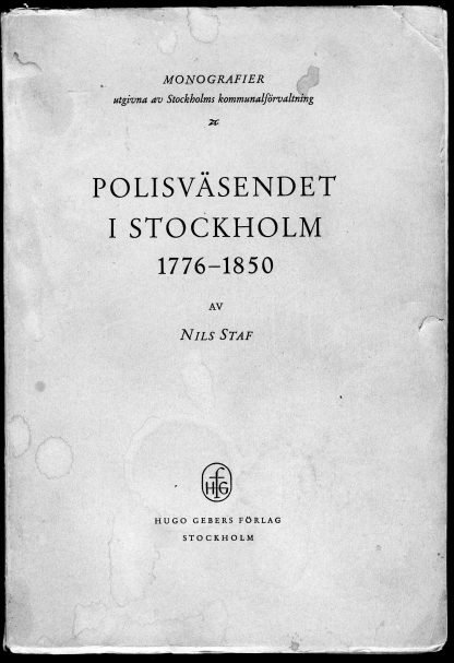Polisväsendet i Stockholm 1776-1850