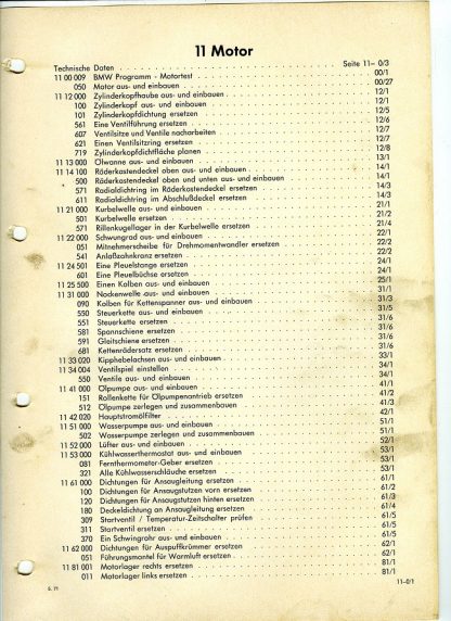 Reparaturanleitung/workshop manual BMW 1500-2000 TII - Bild 4